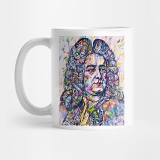 GEORGE FRIDERIC HANDEL watercolor and inks portrait Mug